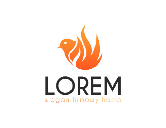 Projekt graficzny logo dla firmy online ptak z ognia